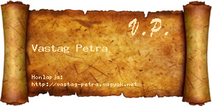 Vastag Petra névjegykártya